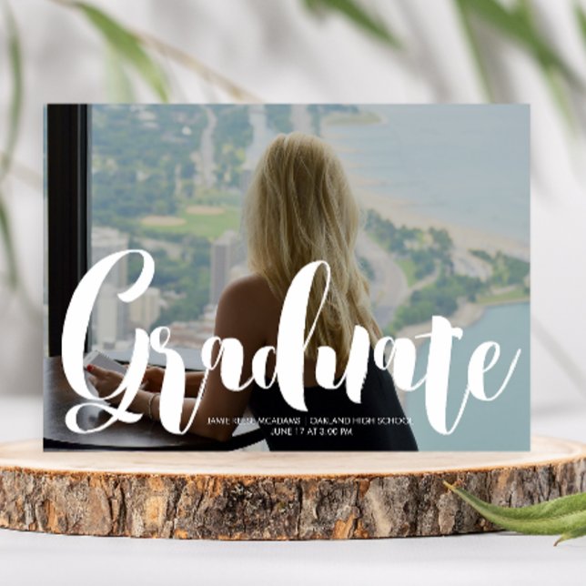 Minimalist Photo Graduation Announcement (Creator Uploaded)