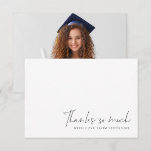 Minimalist Photo Graduation Thank You Card