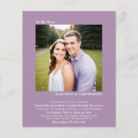Minimalist Photo Lavender BUDGET Wedding Invite