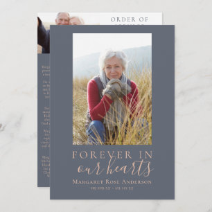 Minimalist Photo Memorial Service Program