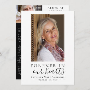 Minimalist Photo Memorial Service Program