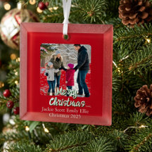 Minimalist Photo Merry Christmas personalize 