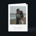 Minimalist Photo Modern Christmas Holiday Card<br><div class="desc">Modern Christmas card featuring a simple and minimalist layout with "merry christmas" underneath your favourite photo.</div>