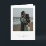 Minimalist Photo Modern Christmas Holiday Card<br><div class="desc">Modern Christmas card featuring a simple and minimalist layout with "merry christmas" underneath your favourite photo.</div>