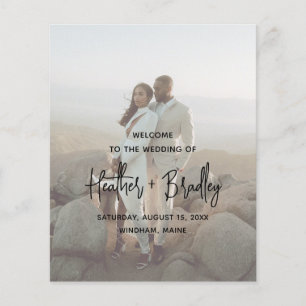 Minimalist Photo Modern Wedding Program