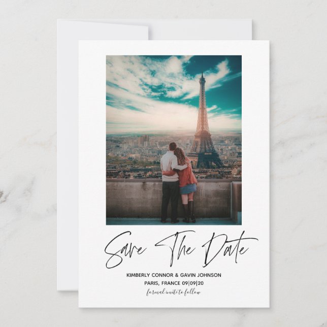 Minimalist Photo Save the Date (Front)