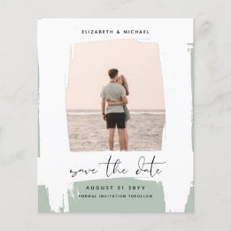 Minimalist PHOTO Save The Dates - Simple BUDGET Flyer