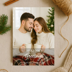 Minimalist Photo Season's Greetings Holiday Card
