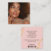 Minimalist Photo Square Business Card | Modern 