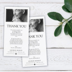 Minimalist Photo   Sympathy Thank You Card