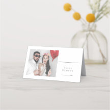 Minimalist Photo Table Number Wedding