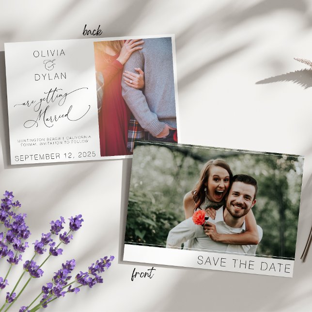 Minimalist Photo Template Script Save the Date (Creator Uploaded)