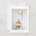 minimalist photo thank you birthday card