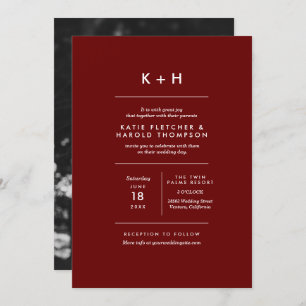 Minimalist Photo Wedding Invitation