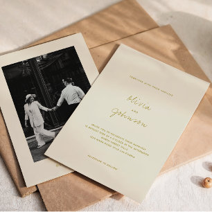 Minimalist Photo Wedding Invitation
