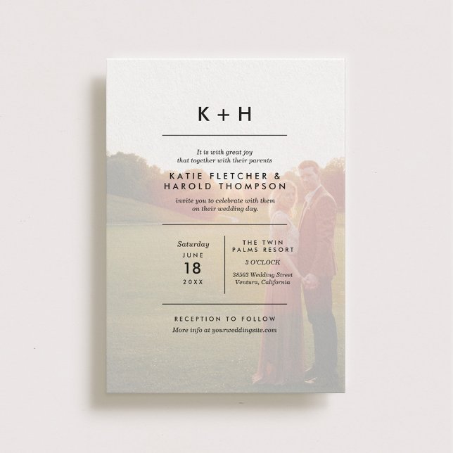 Minimalist Photo Wedding Invitation (Creator Uploaded)