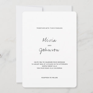 Minimalist Photo Wedding Invitation