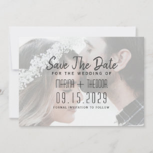 Minimalist Photo Wedding Save the Date