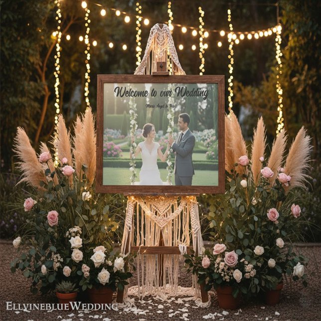 Minimalist Photo Wedding Sign & Keepsake Poster (Creator Uploaded)