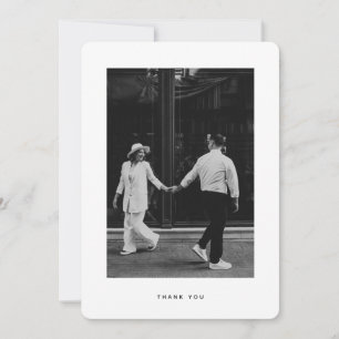 Minimalist Photo Wedding  Thank You Card