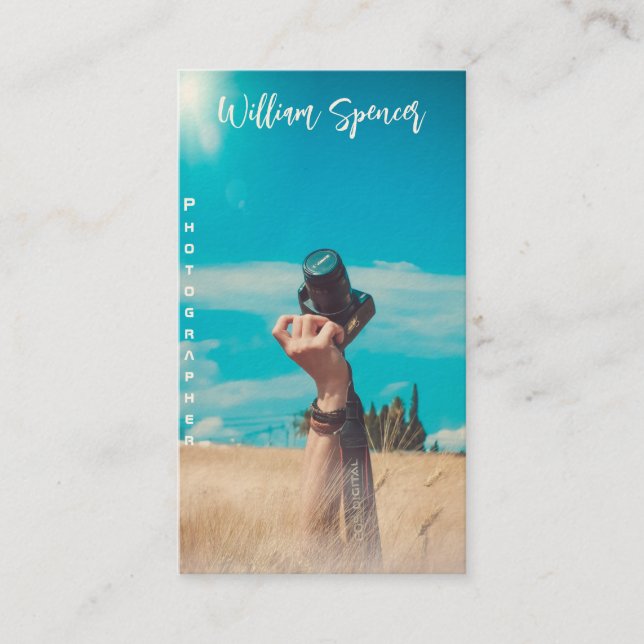 Minimalist Photography Full Photo Simple  Business Business Card (Front)