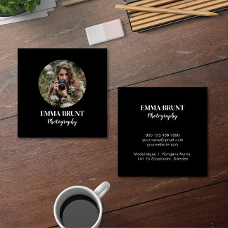 Minimalist Photography Modern and Professional Square Business Card