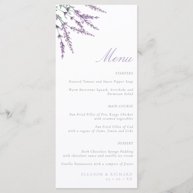 Minimalist Pine Leaves & Pine Cones Winter Wedding Menu (Front)