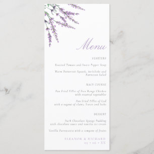 Minimalist Pine Leaves & Pine Cones Winter Wedding Menu