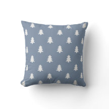 Minimalist Pine Tree Blue Boho Farmhouse Winter