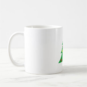 Minimalist Pine Tree Mug - Modern Abstract Christm