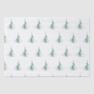Minimalist pine tree pattern christmas tissue paper