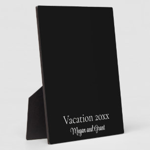 Minimalist pine tree silhouette personalize photo  plaque