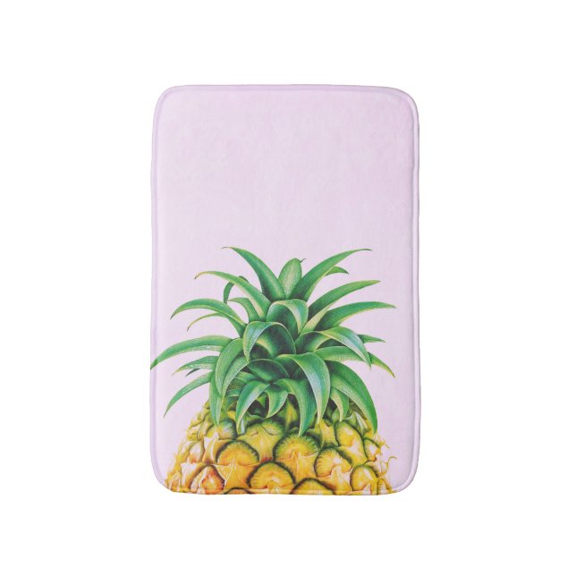 Minimalist Pineapple Bath Mat (Front Vertical)