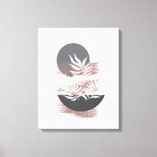 Minimalist Pink and Grey Canvas Wall Art