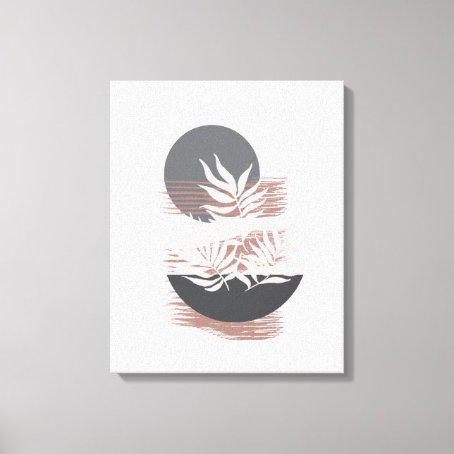 Minimalist Pink and Grey Canvas Wall Art (Front)