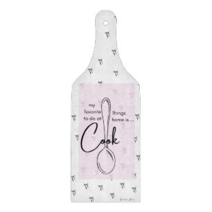 Minimalist Pink Bow Glass Cutting Board