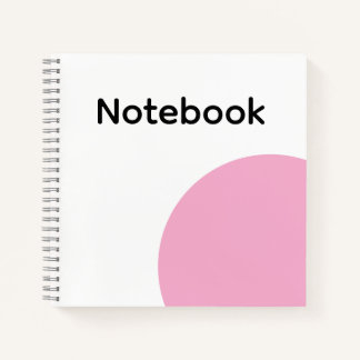 Minimalist Pink Circle Notebook