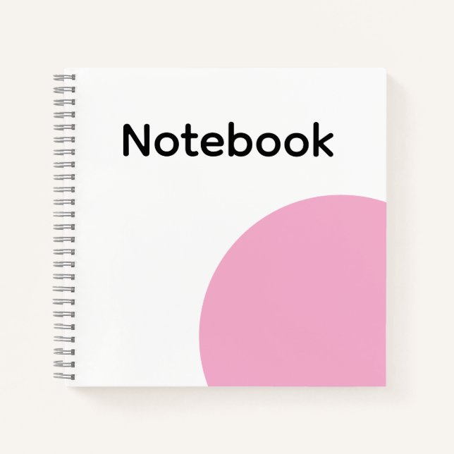 Minimalist Pink Circle Notebook (Front)