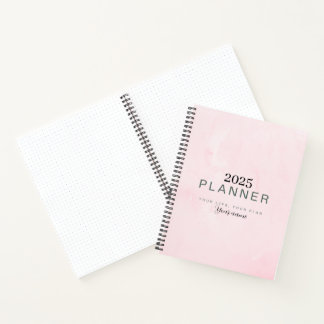 Minimalist Pink Diary Daily Schedule Planner Notes Notebook