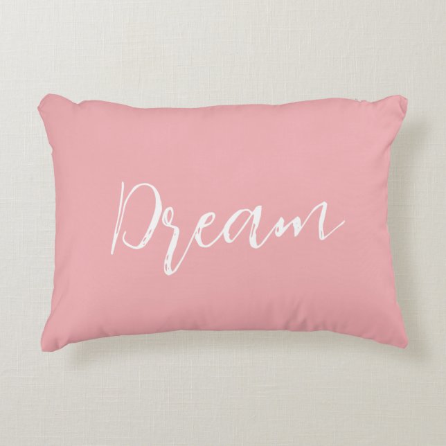 Minimalist Pink Dream Accent Pillow (Front)