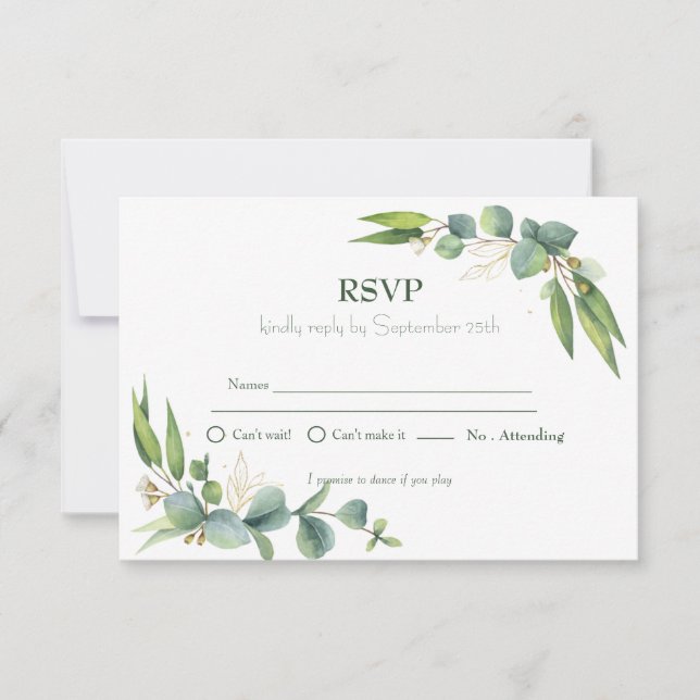 Minimalist Pink Floral Kids Birthday Party RSVP  (Front)