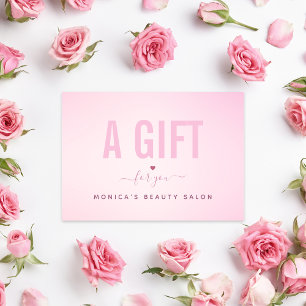 Minimalist Pink Gradient Beauty Salon Spa Makeup