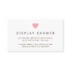 Minimalist Pink Heart Display Shower Baby Shower