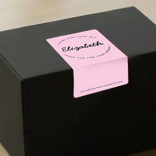 Minimalist Pink Made with love thank you for order