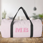 Minimalist Pink Modern Initial Monogram Duffle Bag<br><div class="desc">Minimalist Pink Modern Initial Monogram Duffle Bag. Create your own personalized duffel bag with custom initial name.</div>