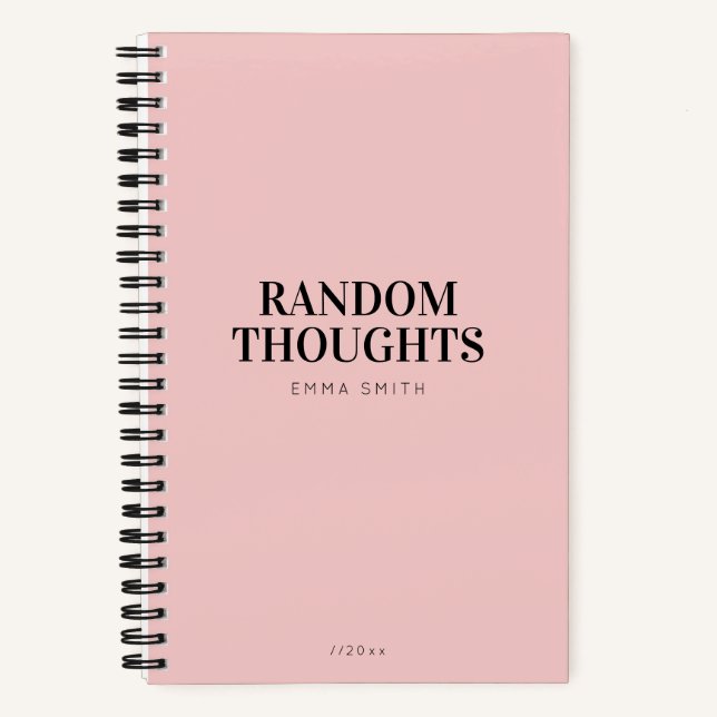 Minimalist Pink Notebook (Front)