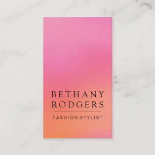 Minimalist Pink Orange Blend Business Card