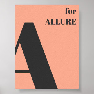 minimalist pink pastel letter print typography art