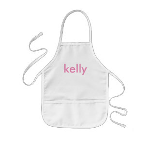 Minimalist Pink Personalized Kids Apron