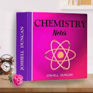 Minimalist Pink School Folder   Custom Name Girls Binder